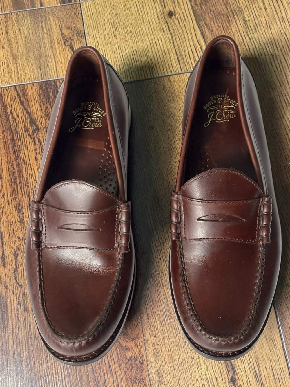 J. Crew Camden Leather Loafer w/ leather soles in Whiskey SP 2025 BJ009 |size 10